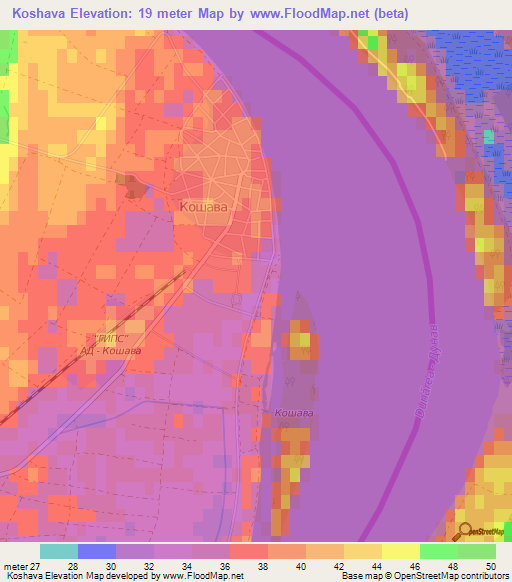 Koshava,Bulgaria Elevation Map