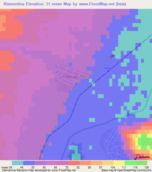 Klementina,Bulgaria Elevation Map