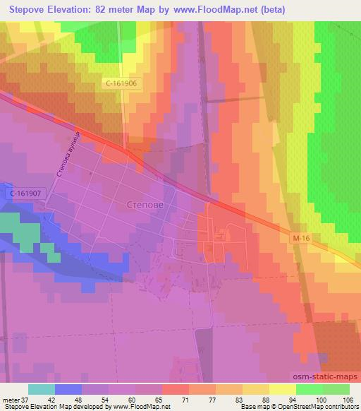 Stepove,Ukraine Elevation Map