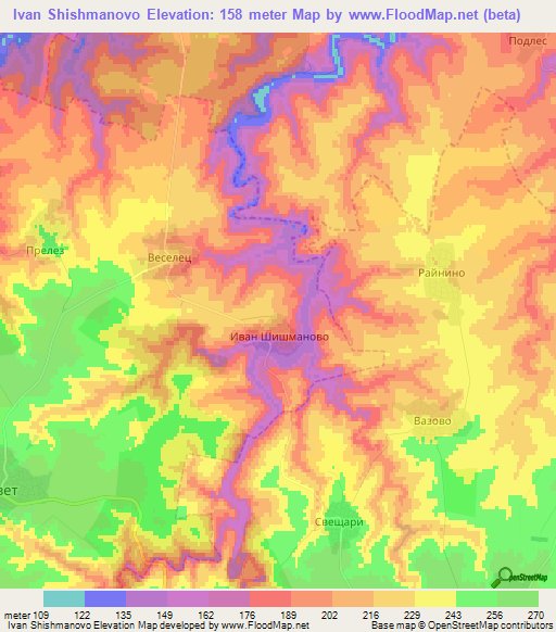 Ivan Shishmanovo,Bulgaria Elevation Map