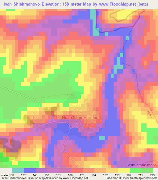 Ivan Shishmanovo,Bulgaria Elevation Map