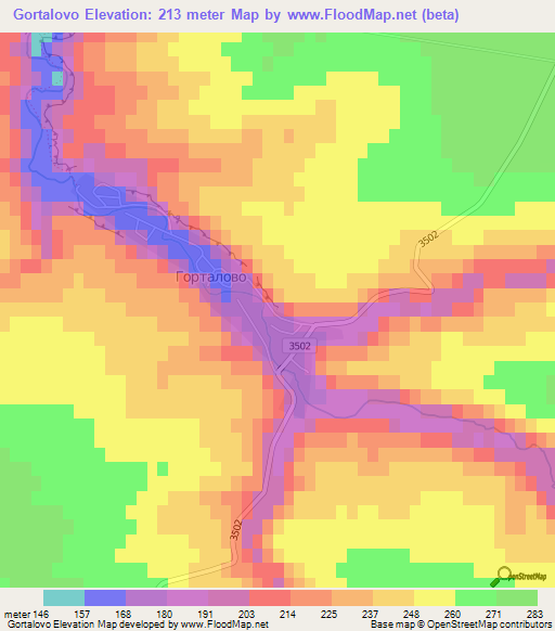 Gortalovo,Bulgaria Elevation Map