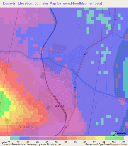 Dunavtsi,Bulgaria Elevation Map