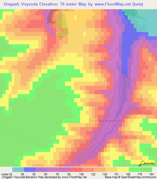 Dragash Voyvoda,Bulgaria Elevation Map