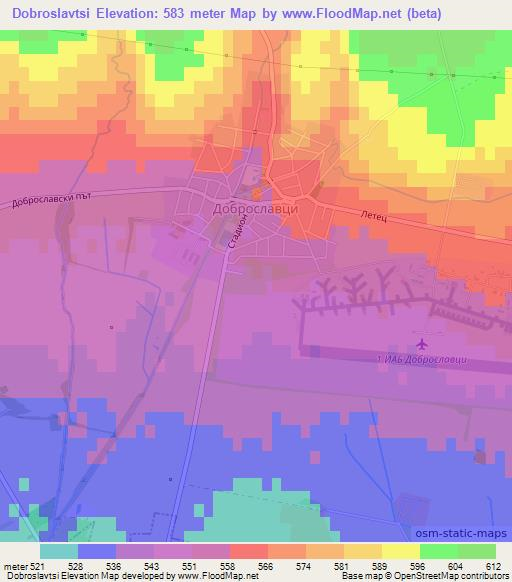 Dobroslavtsi,Bulgaria Elevation Map