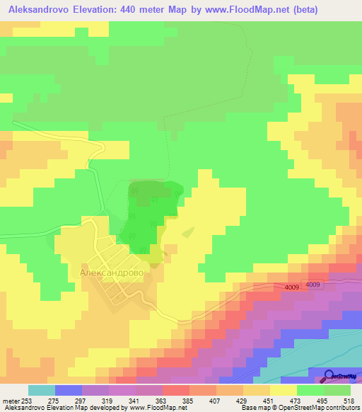 Aleksandrovo,Bulgaria Elevation Map