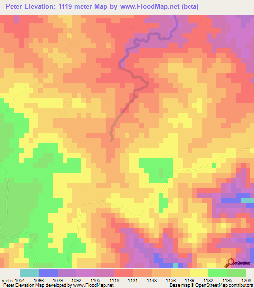 Peter,Zimbabwe Elevation Map