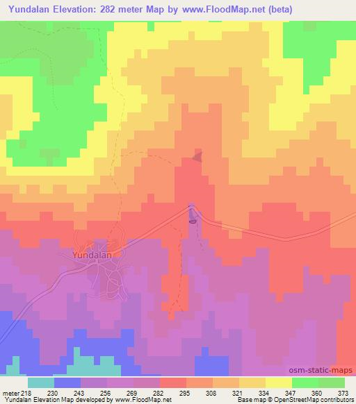 Yundalan,Turkey Elevation Map