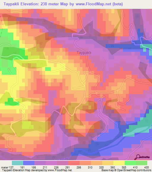 Taypakli,Turkey Elevation Map
