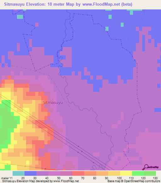 Sitmasuyu,Turkey Elevation Map