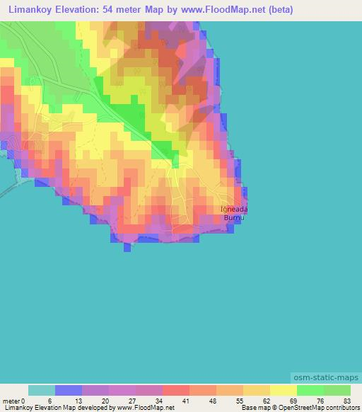 Limankoy,Turkey Elevation Map