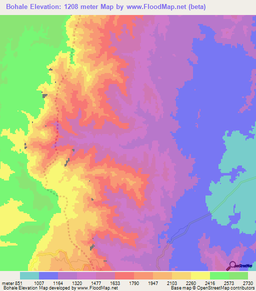 Bohale,Ethiopia Elevation Map