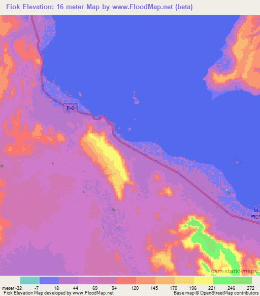 Fiok,Eritrea Elevation Map