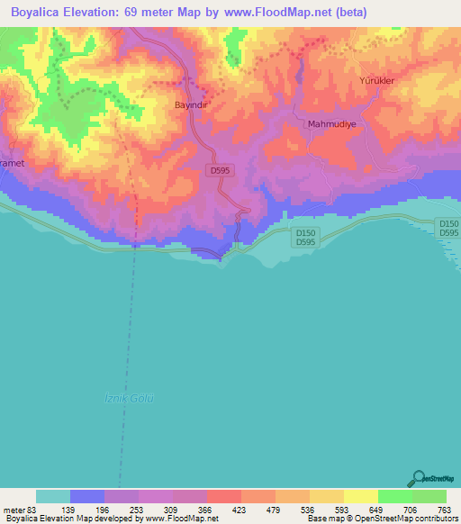 Boyalica,Turkey Elevation Map