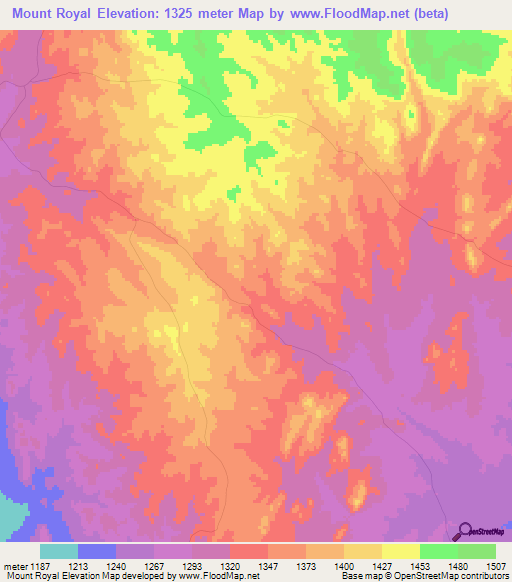Mount Royal,Zimbabwe Elevation Map