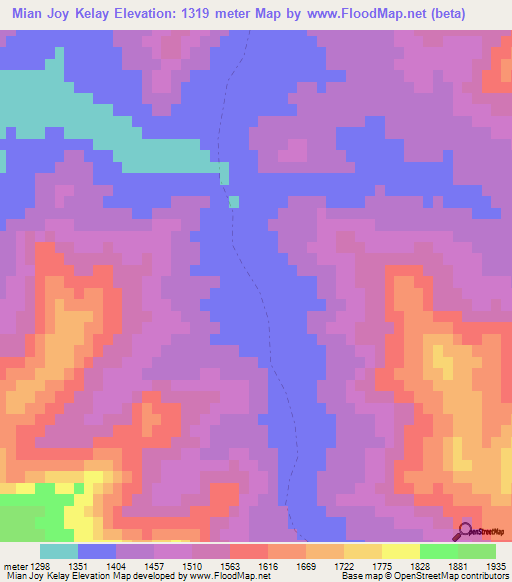 Mian Joy Kelay,Afghanistan Elevation Map