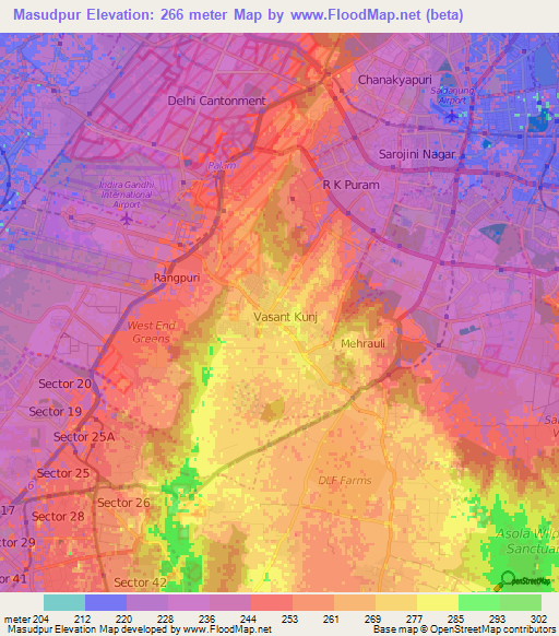 Masudpur,India Elevation Map