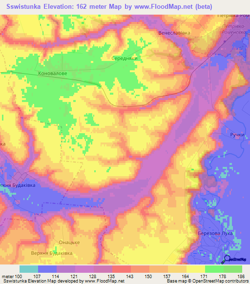 Sswistunka,Ukraine Elevation Map