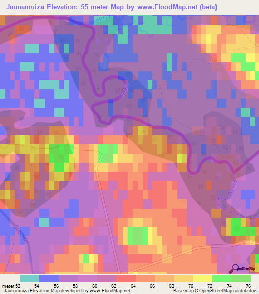 Jaunamuiza,Estonia Elevation Map