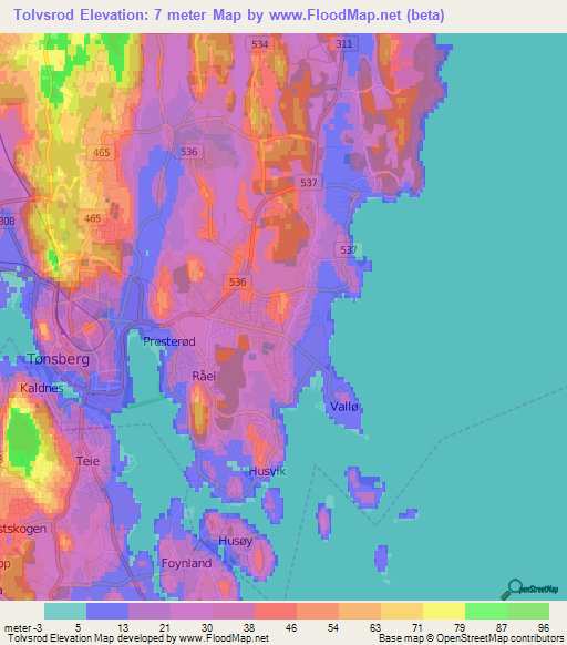Tolvsrod,Norway Elevation Map