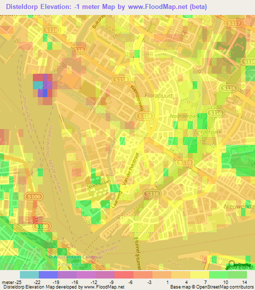 Disteldorp,Netherlands Elevation Map