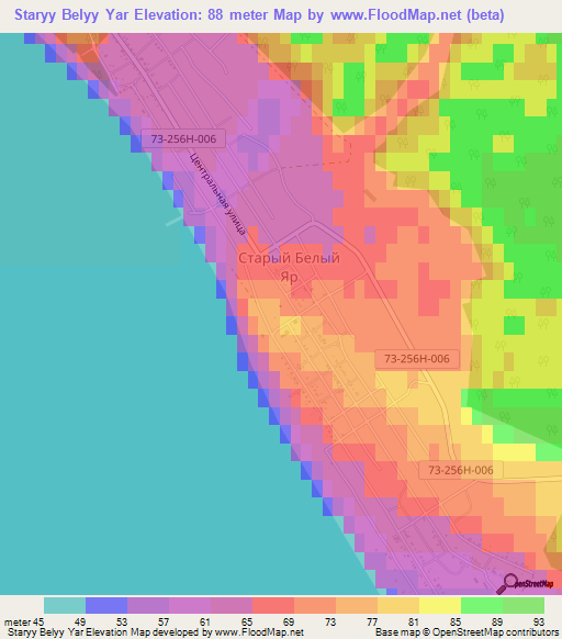 Staryy Belyy Yar,Russia Elevation Map