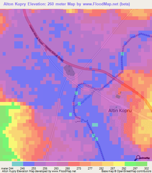 Alton Kupry,Iraq Elevation Map