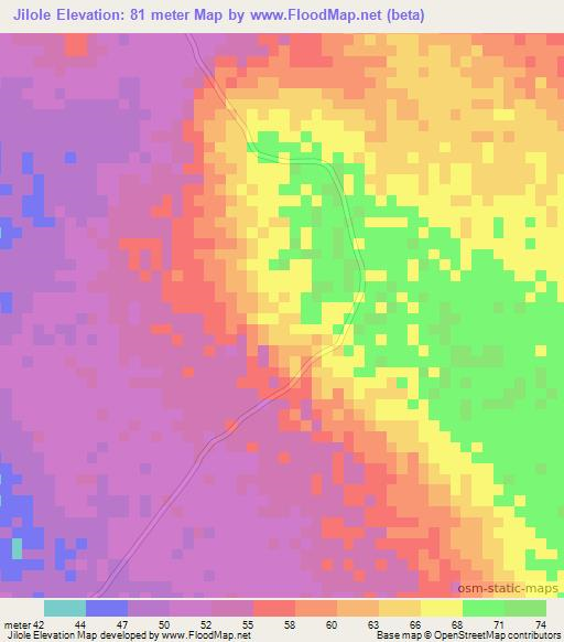 Jilole,Kenya Elevation Map