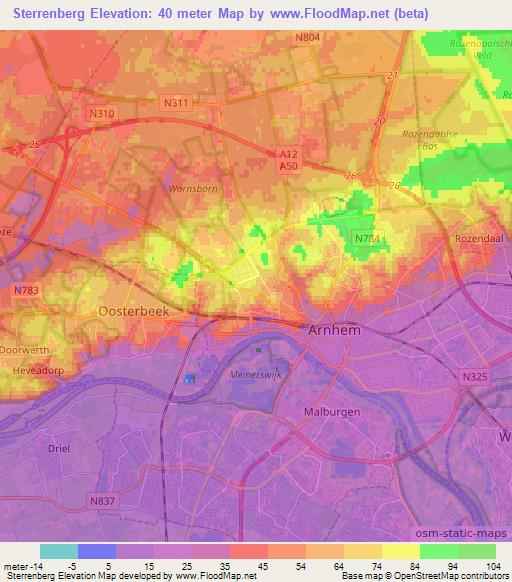 Sterrenberg,Netherlands Elevation Map