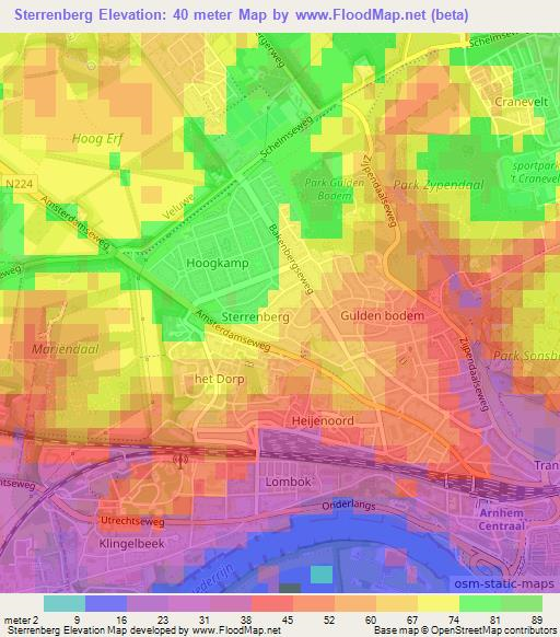 Sterrenberg,Netherlands Elevation Map