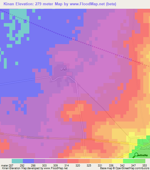 Kinan,Syria Elevation Map