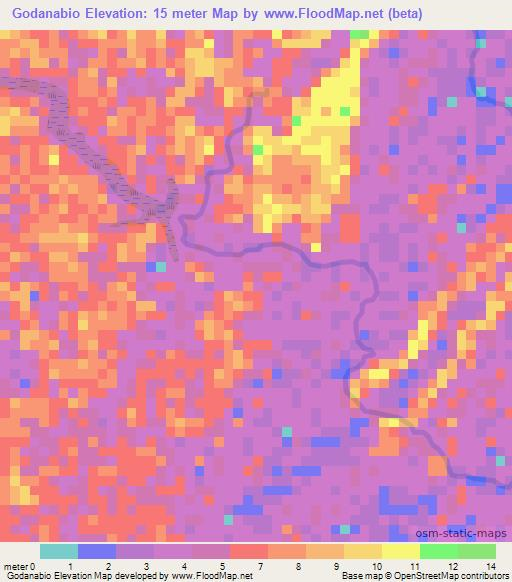 Godanabio,Kenya Elevation Map