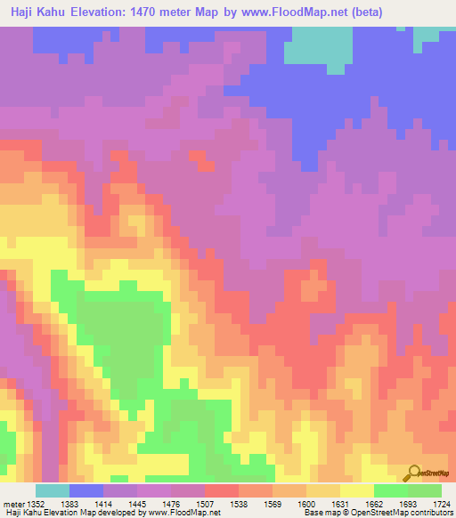 Haji Kahu,Iran Elevation Map