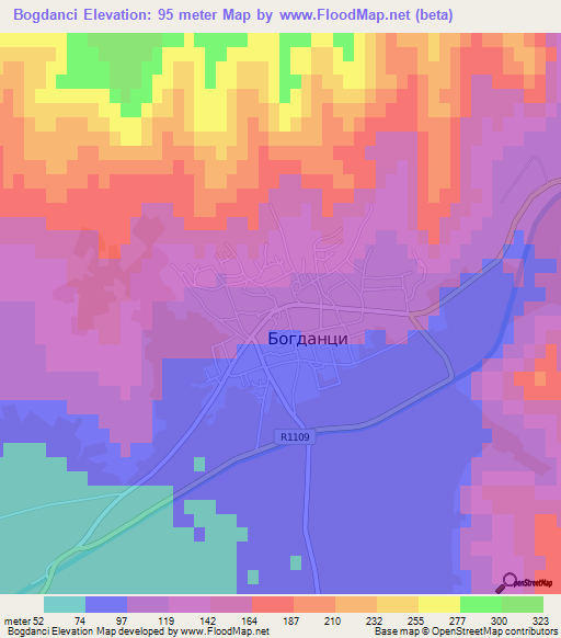 Bogdanci,Macedonia Elevation Map