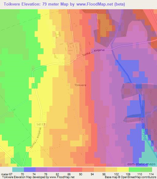 Toikvere,Estonia Elevation Map
