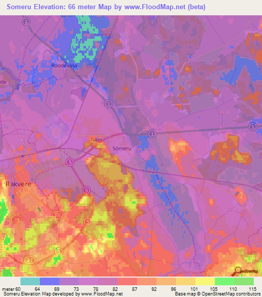Someru,Estonia Elevation Map
