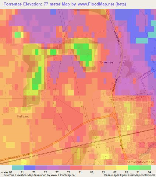 Torremae,Estonia Elevation Map