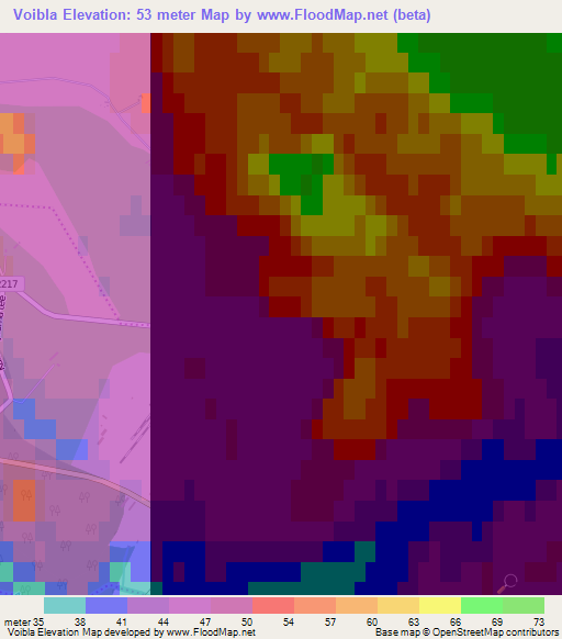 Voibla,Estonia Elevation Map