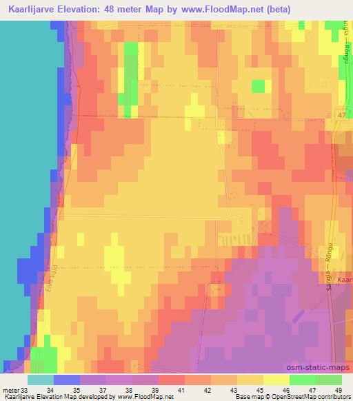 Kaarlijarve,Estonia Elevation Map