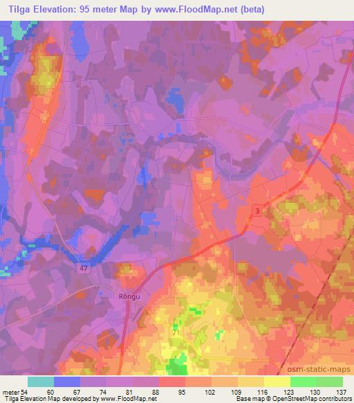 Tilga,Estonia Elevation Map