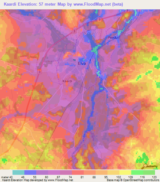 Kaardi,Estonia Elevation Map