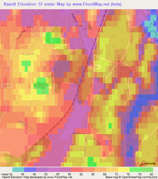 Kaardi,Estonia Elevation Map