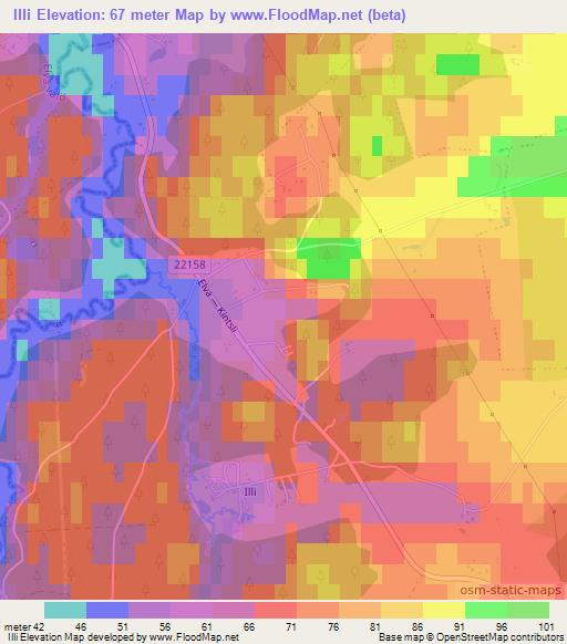 Illi,Estonia Elevation Map