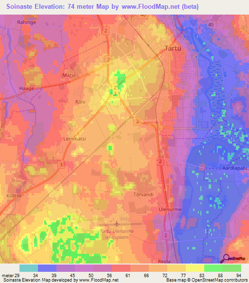 Soinaste,Estonia Elevation Map