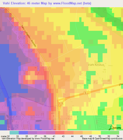 Vahi,Estonia Elevation Map