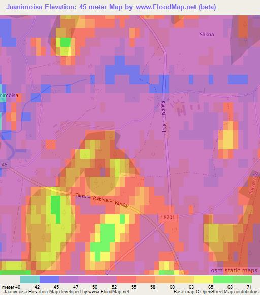 Jaanimoisa,Estonia Elevation Map