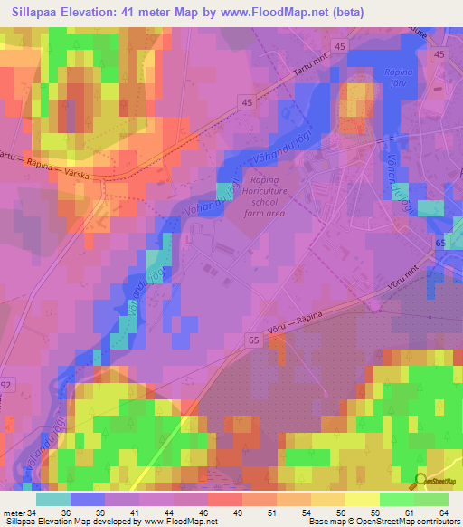 Sillapaa,Estonia Elevation Map