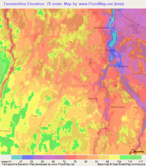 Tannassilma,Estonia Elevation Map