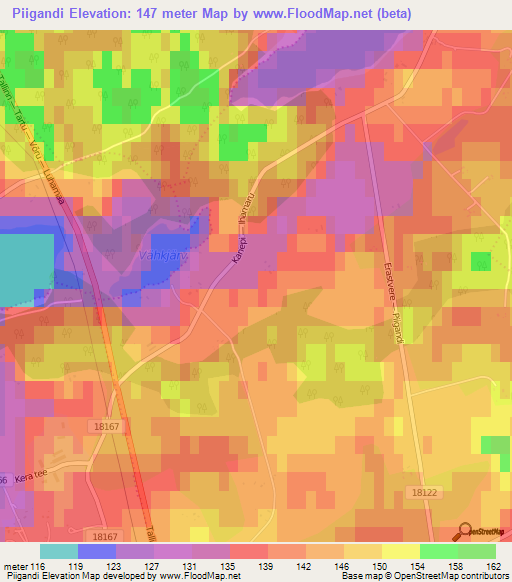 Piigandi,Estonia Elevation Map