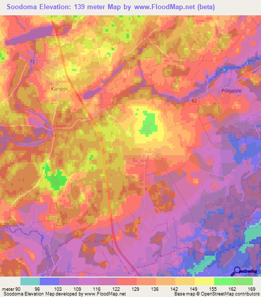 Soodoma,Estonia Elevation Map